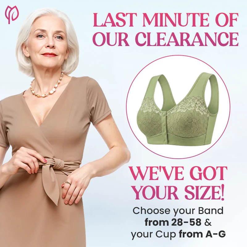 Posy Bra - Front Closure Breathable Cotton Lifting Bra for Seniors