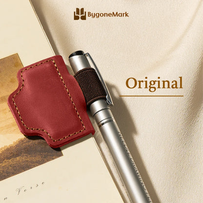 LAST DAY 70% OFF - Personalized Magnetic Leather Pen Holder Bookmark