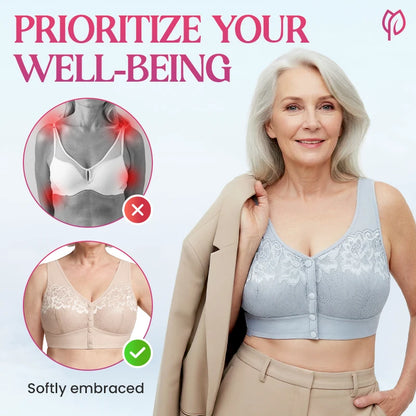 Posy Bra - Front Closure Breathable Cotton Lifting Bra for Seniors