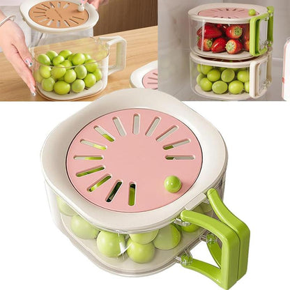2-in-1 Sturdy Durable Compact Kitchen Colander & Storage Basket Set