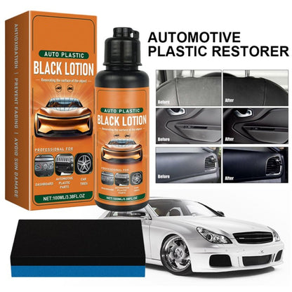 Plastic Restorer for Cars – Trim & Interior Plastic Revitalizer with Applicator Pad