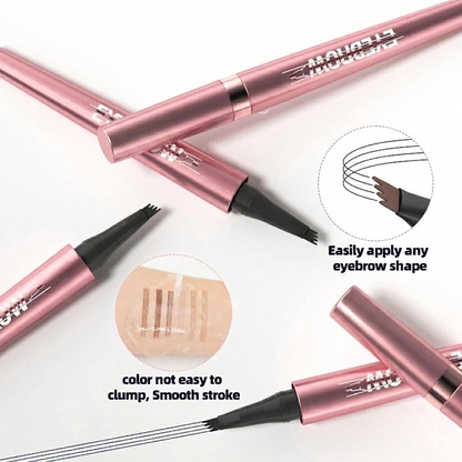 🖌️ Waterproof Micro-Fork Brow Pencil – Natural Hair-Like Brows