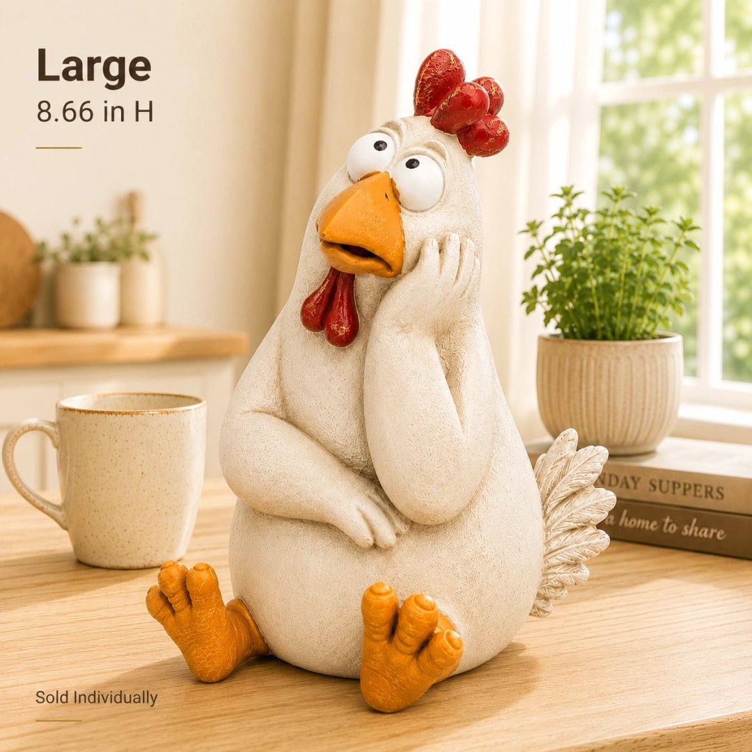 🔥Last Day 49% OFF🐔Daydreaming Chicken Resin Statue