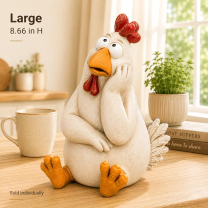 🔥Last Day 49% OFF🐔Daydreaming Chicken Resin Statue