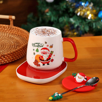 ✨🎅Christmas Ceramic Coffee Mug Gift Set with Cup Warmer