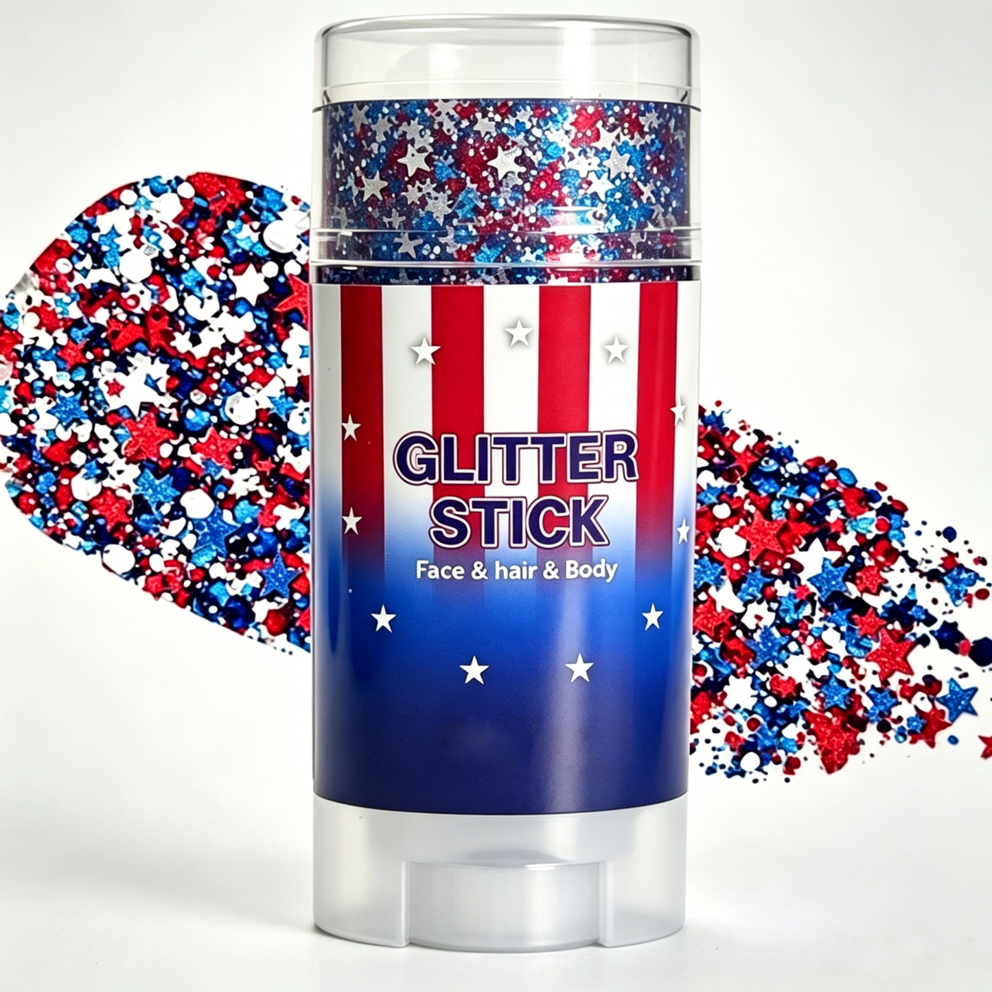 🦅4th of July Glitter Stick✨🔔Red, White & Blue Body & Hair Sparkle🔔
