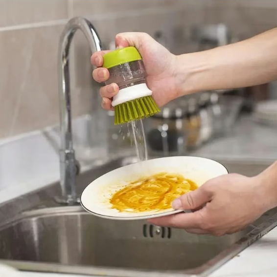Dish Brush With Soap Dispenser