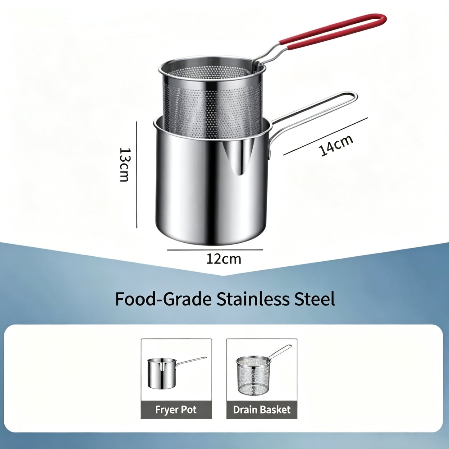 💥Stainless Steel Deep Fryer Set