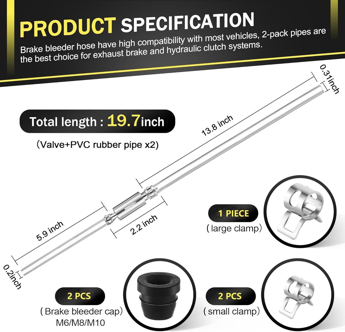 💥Father's Day Sale 49% OFF💥Brake Bleeder Hose One Way Check Valve