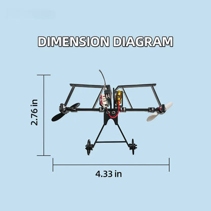 RC Paper Airplane Kit with Gyro Stabilizer – DIY Electric Remote Control Plane with Dual Propellers, Lightweight Foldable Flying STEM Toy