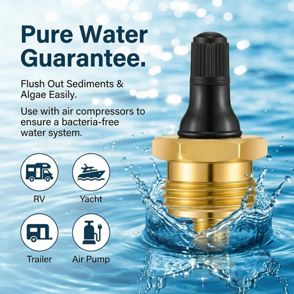 2-Pcs Brass RV Blow Out Plugs with Drain Valve
