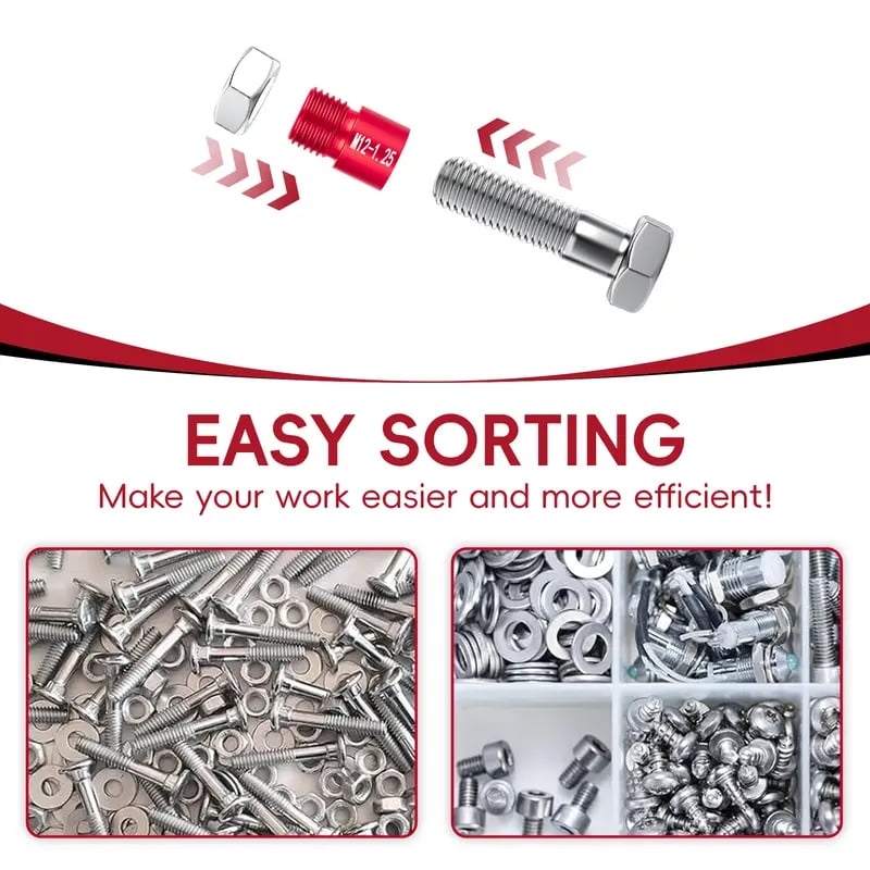 🔩 Nut & Bolt Thread Checker Gauge Set | 26PCS / 44PCS Two Options Available
