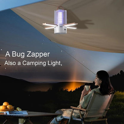 🏕️ 3-in-1 Rechargeable Camping Bug Zapper Light