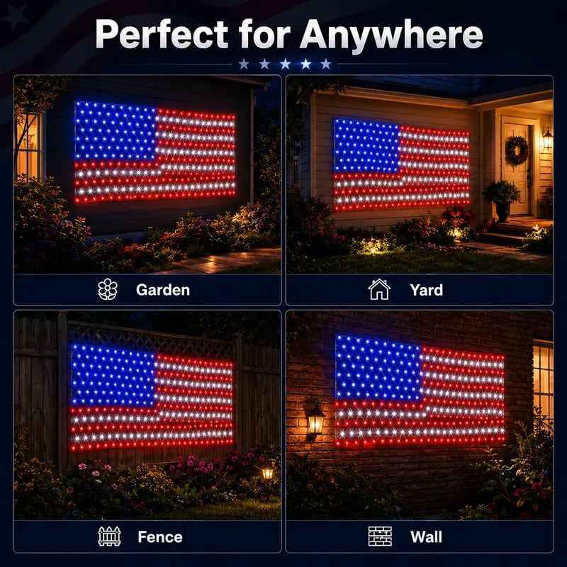 🤩July 4th 49% Off Sale💝250th Anniversary-Solar American Flag Lights Outdoor