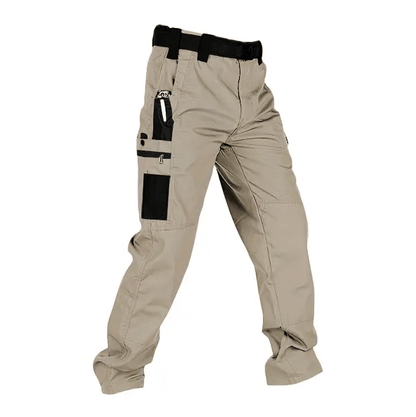 🔥Men's Waterproof Tactical Work Pants - Solid Color with Multi-Pockets for Outdoor Activities