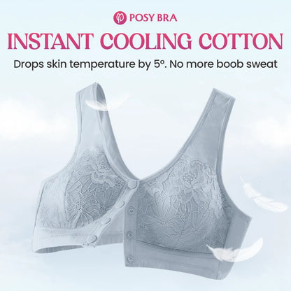 Posy Bra - Front Closure Breathable Cotton Lifting Bra for Seniors