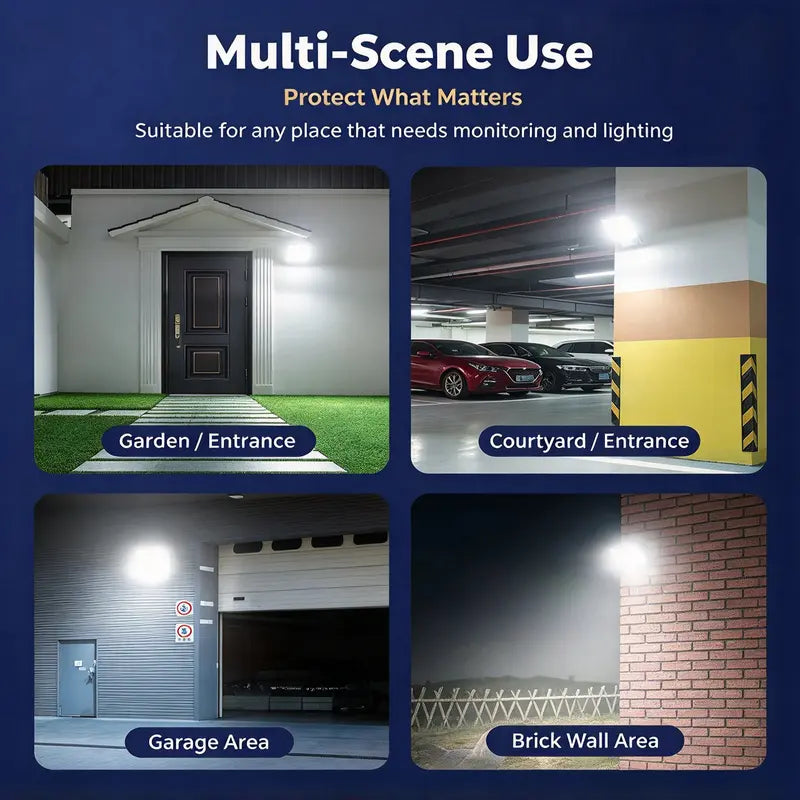 Solar Camera-Style Motion Sensor Wall Light | 3 Modes