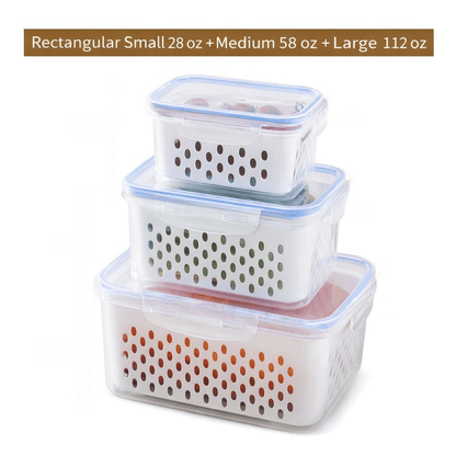 4-in-1 Produce Storage Containers (3-Pack Set)