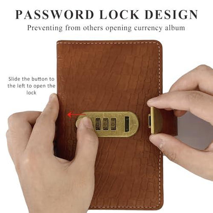A6 savings notebook,3-Digit Resettable Password Lock