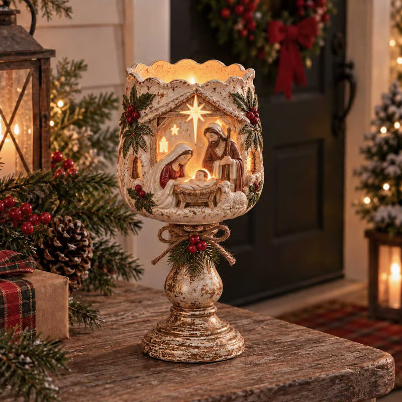Christmas Heirloom Glow Candle Holder Collection