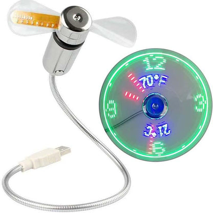 GlowBreeze - USB fan with LED clock display