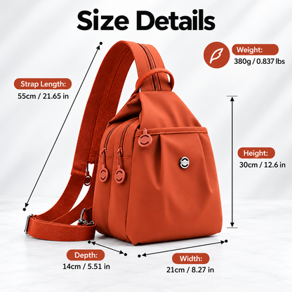 👜 Women’s Multi-Pocket Sling Backpack – Lightweight Water-Resistant Crossbody Bag