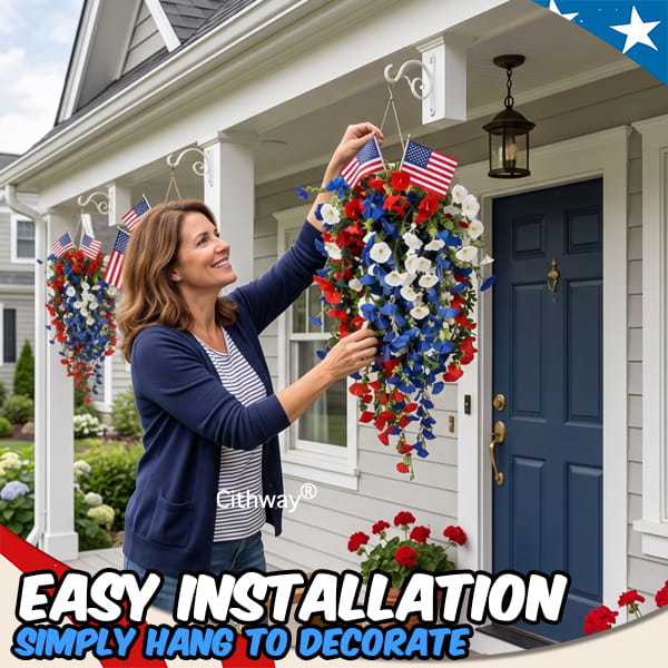 American Freedom Hanging Bloom Display