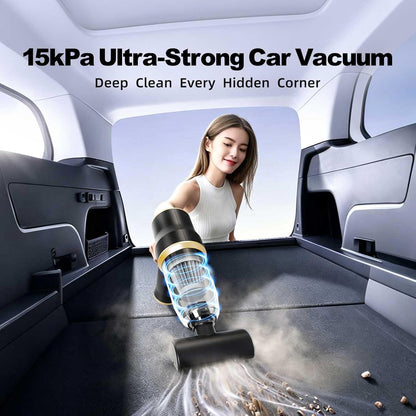 15kPa Car Vacuum, Handheld Vacuum Cordless with Blow & Suction, Heavy-Duty Cordless Vacuum Cleaners for Car Detailing, Pet Hair and Office, Portable Cordless Vacuum Cleaner with Washable Filter