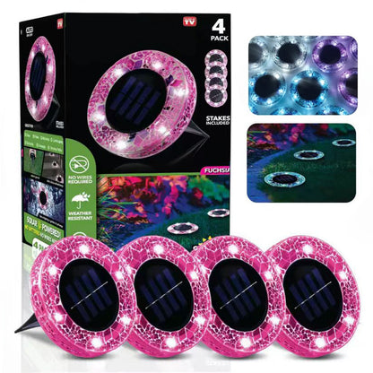 ✨Solar Outdoor Mosaic Disk Lights, Waterproof Pathway LED Light