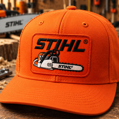 STIHL Vintage Chainsaw Patch Flat Bill Cap