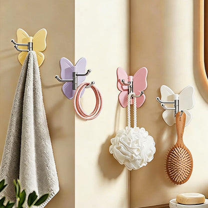 Butterfly Corner Rotating Hook | No-Drill Adhesive Wall Hook