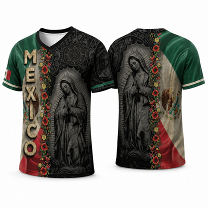 🇲🇽✨ MEN'S MEXICO OUR LADY OF GUADALUPE V-NECK SHIRT