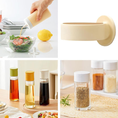 Portable silicone wall-mounted sauce bottle holder