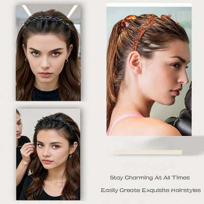 Bangs Hairstyle Hairpin Headband, Professional Weave Bangs Clip, Toothed Headband Braid Tool, Women Girls Fashion Hair Accessories