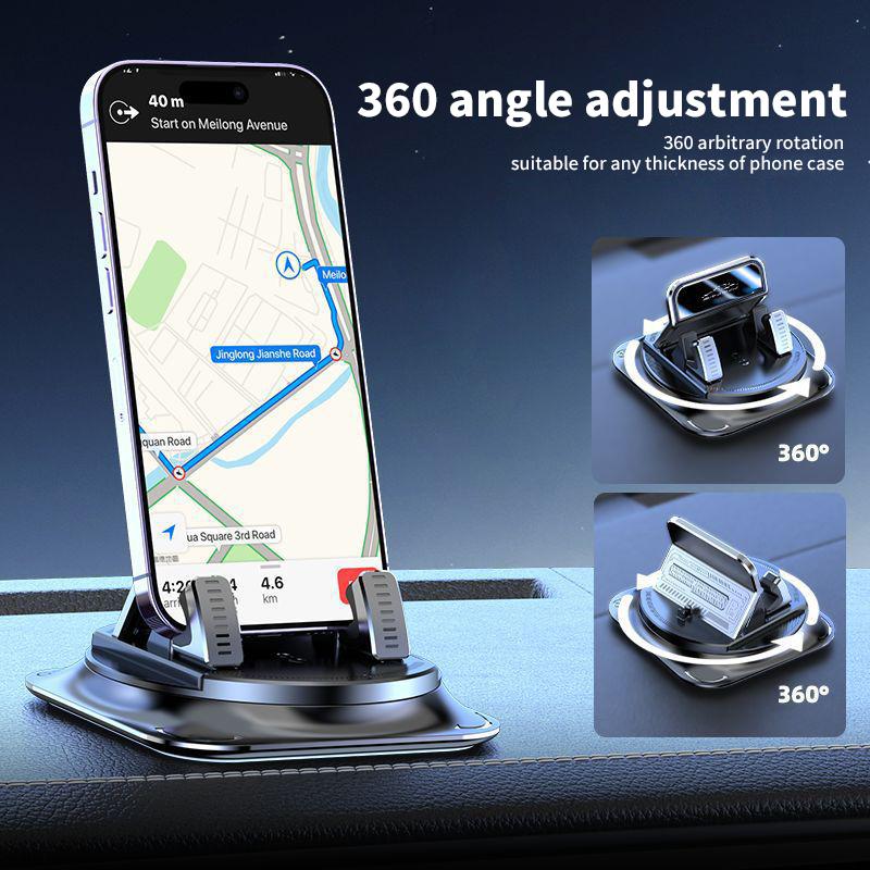 Car Phone Holder - 360-Degree Rotatable Adjustable Holder
