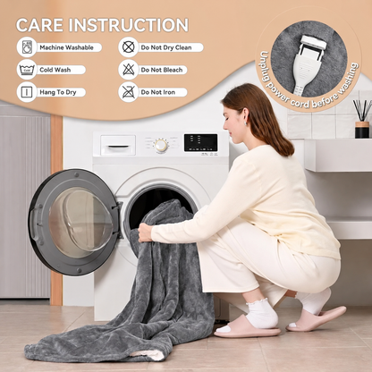 🎄 Christmas Special Offer 🎅✨Flannel electric blanket is machine washable