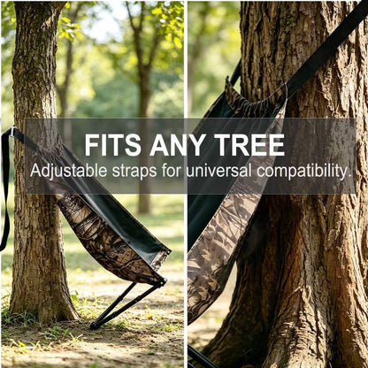 Portable Hunting Chair, Adjustable Silent Swivel Seat & Ground Seat