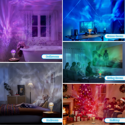 🪼Jellyfish Lamp with Ocean Wave Projector Light