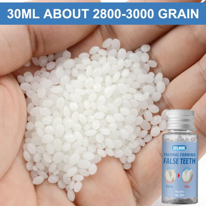 Hot melt adhesive denture beads for temporary restoration of missing or broken teeth | Filling alternatives