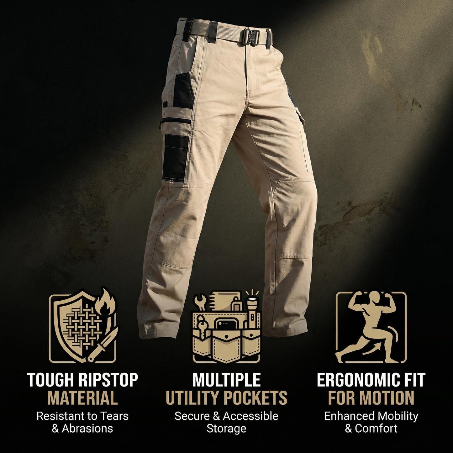 Xylvok™ Indestructible Tactical Pants - Ripstop & Water-Resistant Work Cargoes