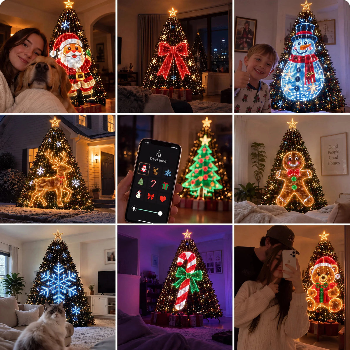 🔥Black Friday Deal 🎄Smart Animated Christmas Tree Lights – App-Controlled LED Effects