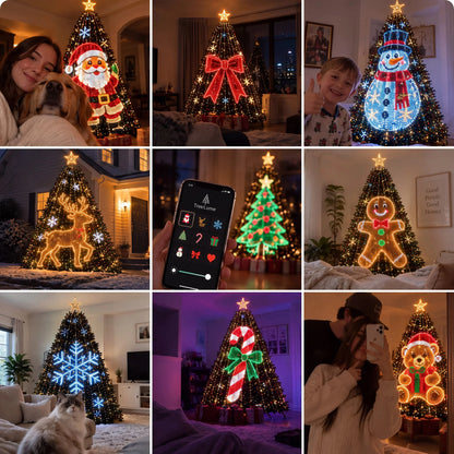 🔥Black Friday Deal 🎄Smart Animated Christmas Tree Lights – App-Controlled LED Effects
