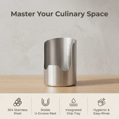 ✨LAST DAY 49% OFF 🍴Stainless Steel Utensil Organizer | Keep Your Kitchen Counter Clean & Stylish