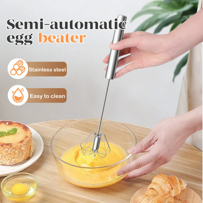 🔥  Stainless Steel Semi-Automatic Whisk