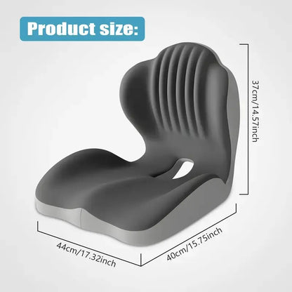 🏅Ergonomic Memory Foam Seat Cushion with Lumbar & Back Support, Relieves Back Pain, Reduces Pressure