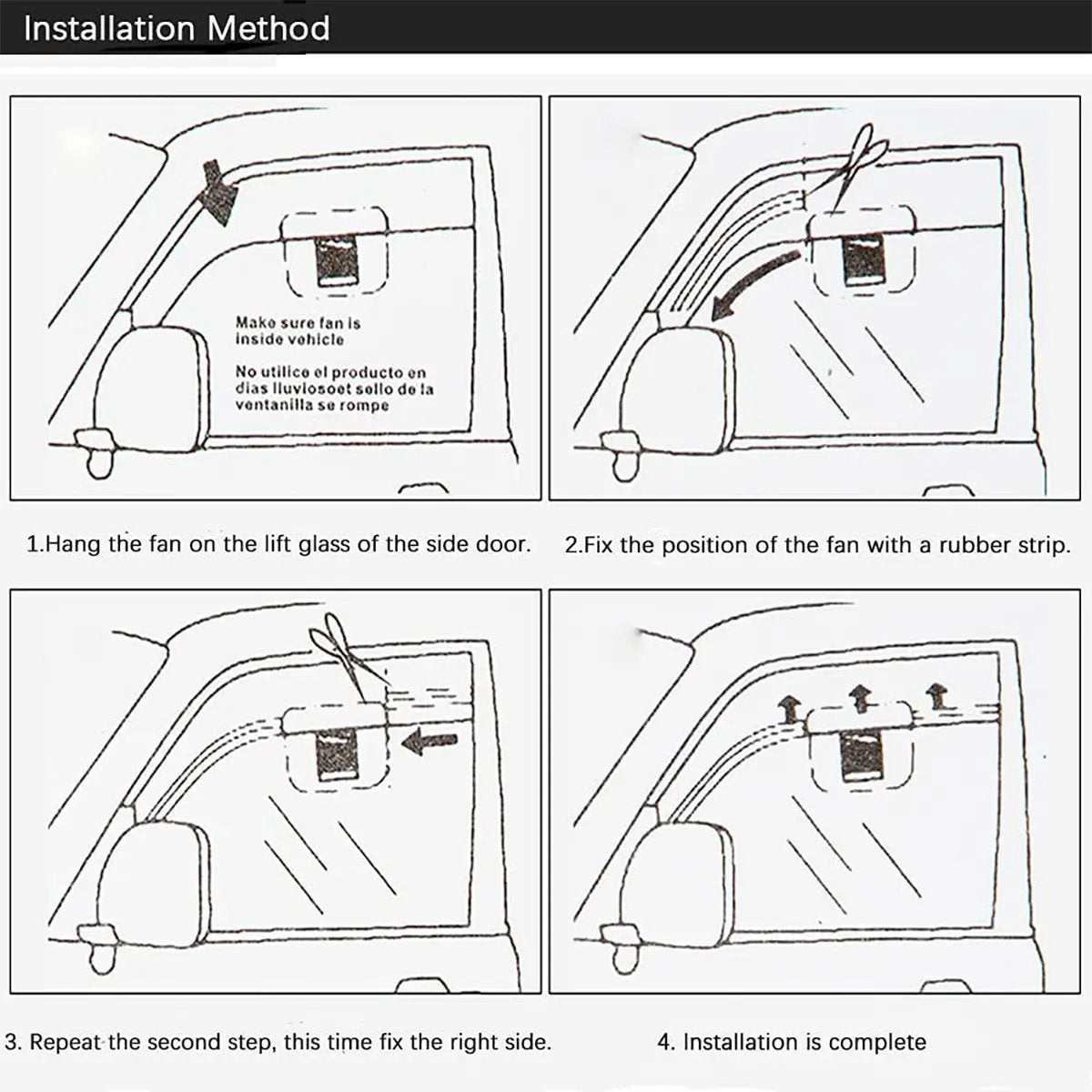 Dual Outlet Solar Car Vent Fan Auto Air Circulation Cooling Exhaust Fan For Vehicle