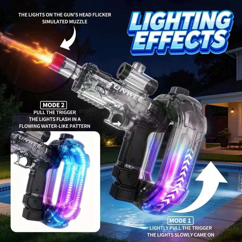 🔥2026 upgraded  Electric Automatic Water Blaster 500+ Continuous Sprays, Light-Up LED Blaster
