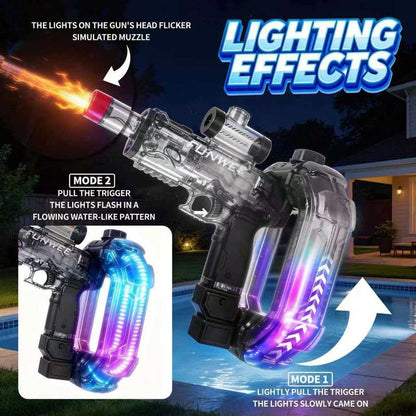 🔥2026 upgraded  Electric Automatic Water Blaster 500+ Continuous Sprays, Light-Up LED Blaster
