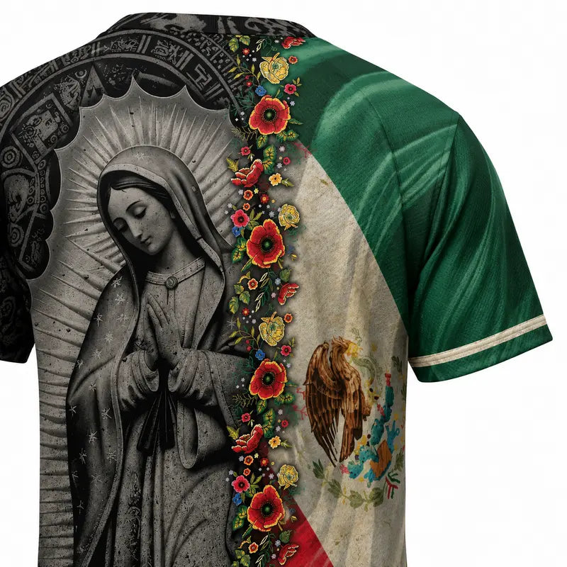 🇲🇽✨ MEN'S MEXICO OUR LADY OF GUADALUPE V-NECK SHIRT