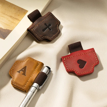 LAST DAY 70% OFF - Personalized Magnetic Leather Pen Holder Bookmark